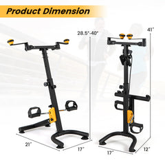 Pedal Exerciser with Adjustable Handgrip for Seniors