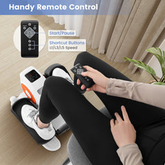 Under Desk Elliptical Machine with Display Monitor for Home Office