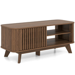 Rectangular Coffee Table with Storage and Adjustable Shelves