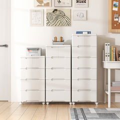 Rolling Storage Cabinet with Universal Wheels and 5/6/7 Drawers