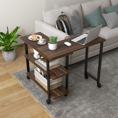360° Free Rotating Sofa Side Table with Swivel and Sliding Tabletop