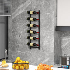 6/9/12-Bottle Rustproof Wall-Mounted Wine Rack
