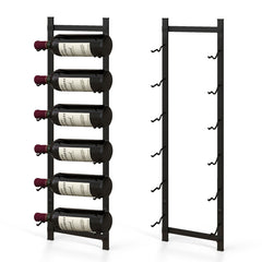 6/9/12-Bottle Rustproof Wall-Mounted Wine Rack