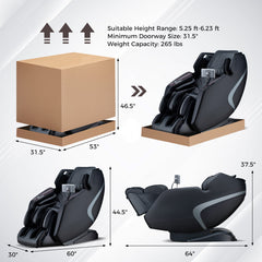4D SL-Track Full Body Massage Chair with Zero-Gravity Design
