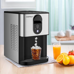 Self Dispensing Nugget Ice Maker Countertop with Soft Chewable Pellet Ice Cubes
