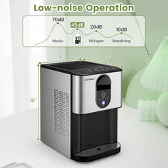 Self Dispensing Nugget Ice Maker Countertop with Soft Chewable Pellet Ice Cubes