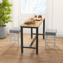 2 Pieces Modern Counter Height Bar Stools with Sponge Padded Cushion