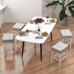 2 Pieces Modern Counter Height Bar Stools with Sponge Padded Cushion