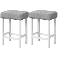 2 Pieces Modern Counter Height Bar Stools with Sponge Padded Cushion