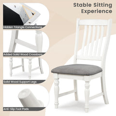 Set of 2 Dining Chairs Kitchen Side Chair with Solid Wood Legs