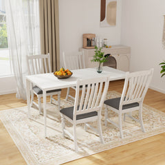 Set of 2 Dining Chairs Kitchen Side Chair with Solid Wood Legs