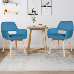 2 Pieces Modern Upholstered Accent Armchairs Set