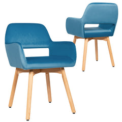 2 Pieces Modern Upholstered Accent Armchairs Set
