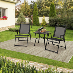 Set of 2/4/6 Outdoor Folding Chairs with Breathable Seat