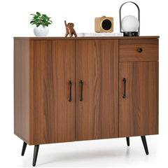 Sideboard Cabinet with 3 Doors and Pull out Drawer Adjustable Shelves
