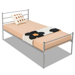 Twin Size Metal Bed Frame Platform with Headboard