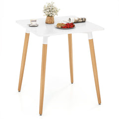 Square Dining Table with Adjustable Foot Pads for Dining Room Kitchen