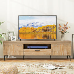 TV Stand with 2 Cabinets and Storage Drawer for 65 Inches TVs