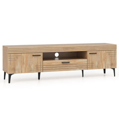 TV Stand with 2 Cabinets and Storage Drawer for 65 Inches TVs