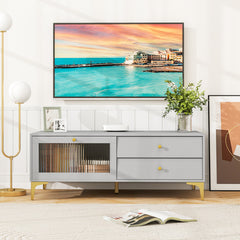 TV Stand with Compartment and Drawers for 55 Inch TV