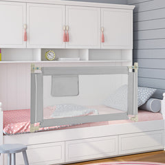 Toddler Bedrail with Side Pocket and 24 Adjustable Heights