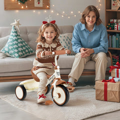 Toddler Tricycle Kids Trike with Adjustable Seat and Storage Basket Aged 3-5 Years Old