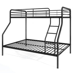 Twin Over Full Bunk Bed with Ladder and Full-length Guardrails