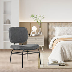 Upholstered Accent Chair Sherpa Reading Chair with Sponge Padding