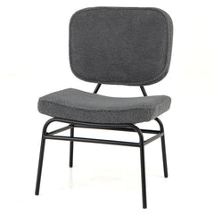 Upholstered Accent Chair Sherpa Reading Chair with Sponge Padding