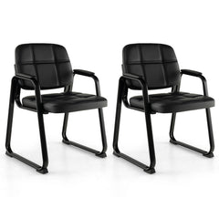 Upholstered Waiting Room Chair with Armrest and Ergonomic Backrest