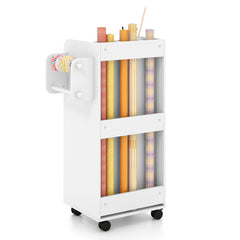 Utility Trolley with Open Shelves and 3 Drawers