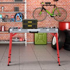 42 Inches x 21 Inches Welding Table with Adjustable Height and 2 Bar Clamps