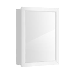 Mirrored Bathroom Medicine Cabinet with Single Door and Adjustable Shelf