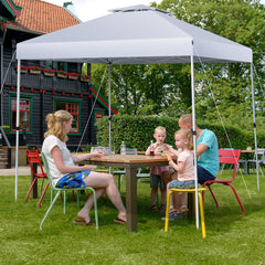 2-Tier 10 x 10 Feet Pop-up Canopy Tent with Wheeled Carry Bag