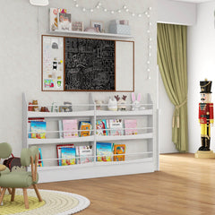 3-Tier Bookshelf Organizer with 2 Anti-Tipping Kits for Books and Magazines