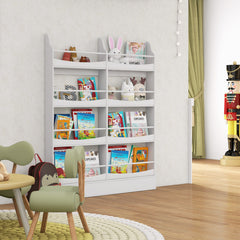 4-Tier Bookshelf Organizer with 2 Anti-Tipping Kits for Books and Magazines
