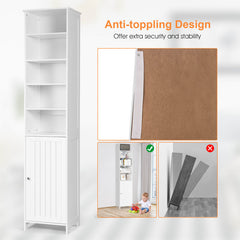 72 Inche Tall Freestanding Bathroom Storage Cabinet
