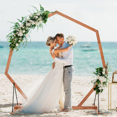 Wooden Wedding Arch Solid Wood Arbor Backdrop Stand for Wedding Ceremony