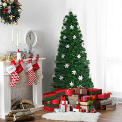 3/4/5/6 Feet LED Optic Artificial Christmas Tree with Snowflakes