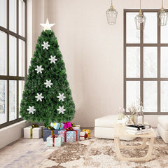 3/4/5/6 Feet LED Optic Artificial Christmas Tree with Snowflakes