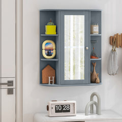 Bathroom Wall Medicine Cabinet with Mirror Door Removable and Adjustable Shelves