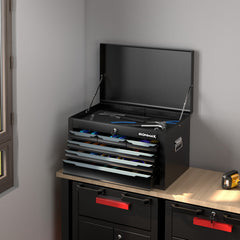 24 Inch Tool Chest Case with 6 Drawers and Top Storage for Garage Repair Shop & Warehouse