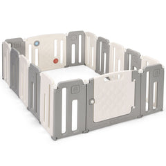 16 Panels Baby Safety Playpen with Drawing Board