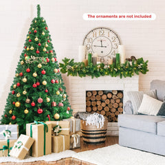 5/6/7/8 Feet Artificial PVC Christmas Tree with Solid Metal Stand