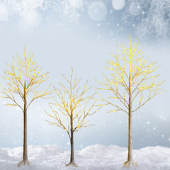 Pre-lit White Twig Birch Tree for Christmas Holiday with LED Lights