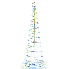 6 Feet Light Up Spiral Christmas Tree with Tree Top Star