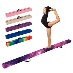 Folding Balance Beam with Solid Wood Base and Anti-slip Bottom