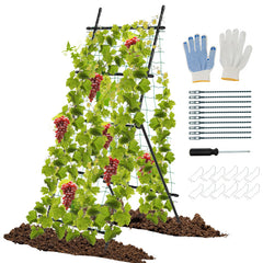 Garden Cucumber Trellis with PE-Coated Frame for Climbing Plants