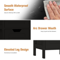 Multifunction Bathroom Wooden Floor Cabinet Organizer with Storage Rack
