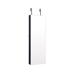 Lockable Storage Jewelry Cabinet with Frameless Mirror
